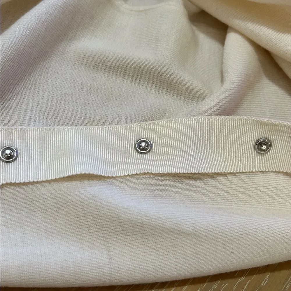 Balenciaga Cream Snap front Cardigan, Size XL, NWOT. - Picture 9 of 12